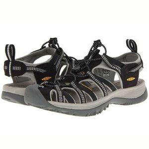 Keen Whisper Black/Gray Waterproof Sport Sandal Women's Size 7